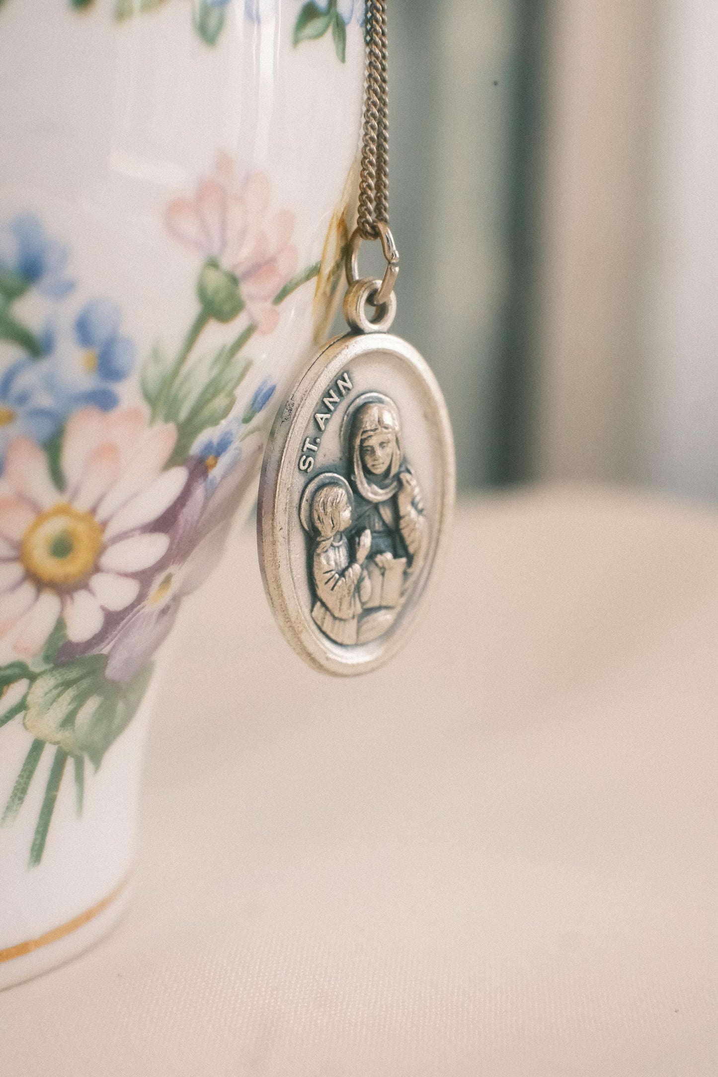 Médaille silver 925 pendant necklace: St Ann