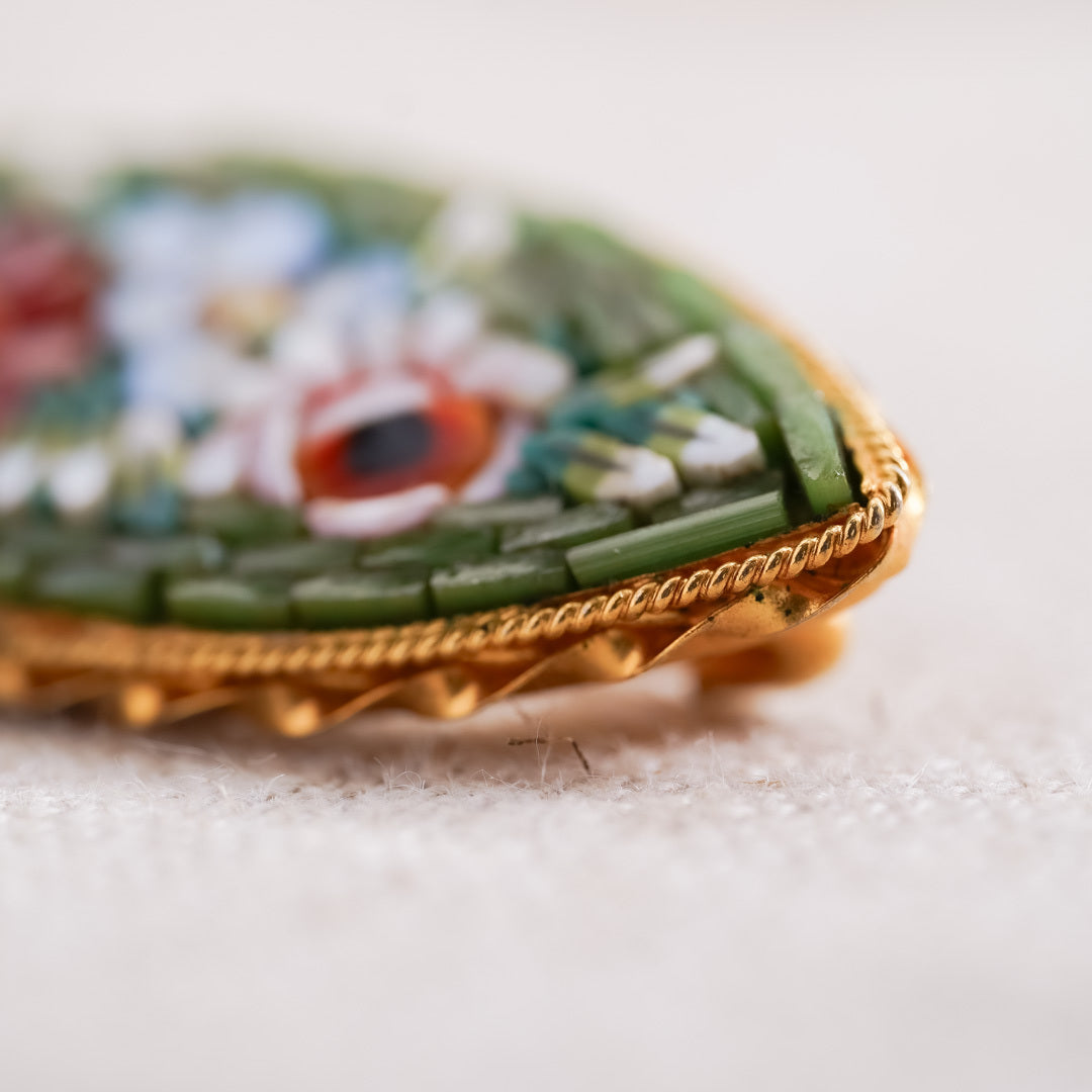 Vintage Micromosaic Brooch