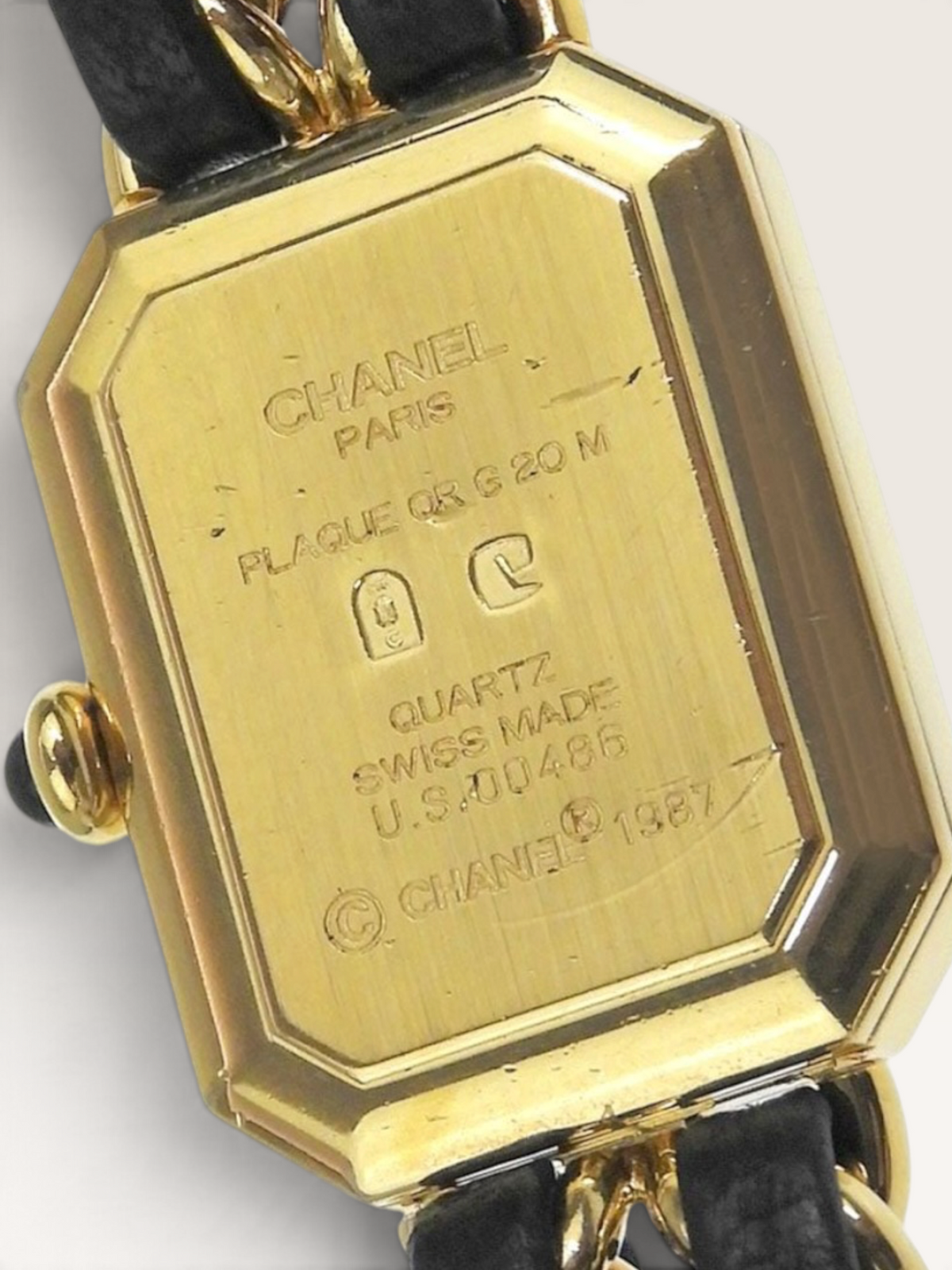 CHANEL Première S – Vintage Gold-Tone Chain Watch