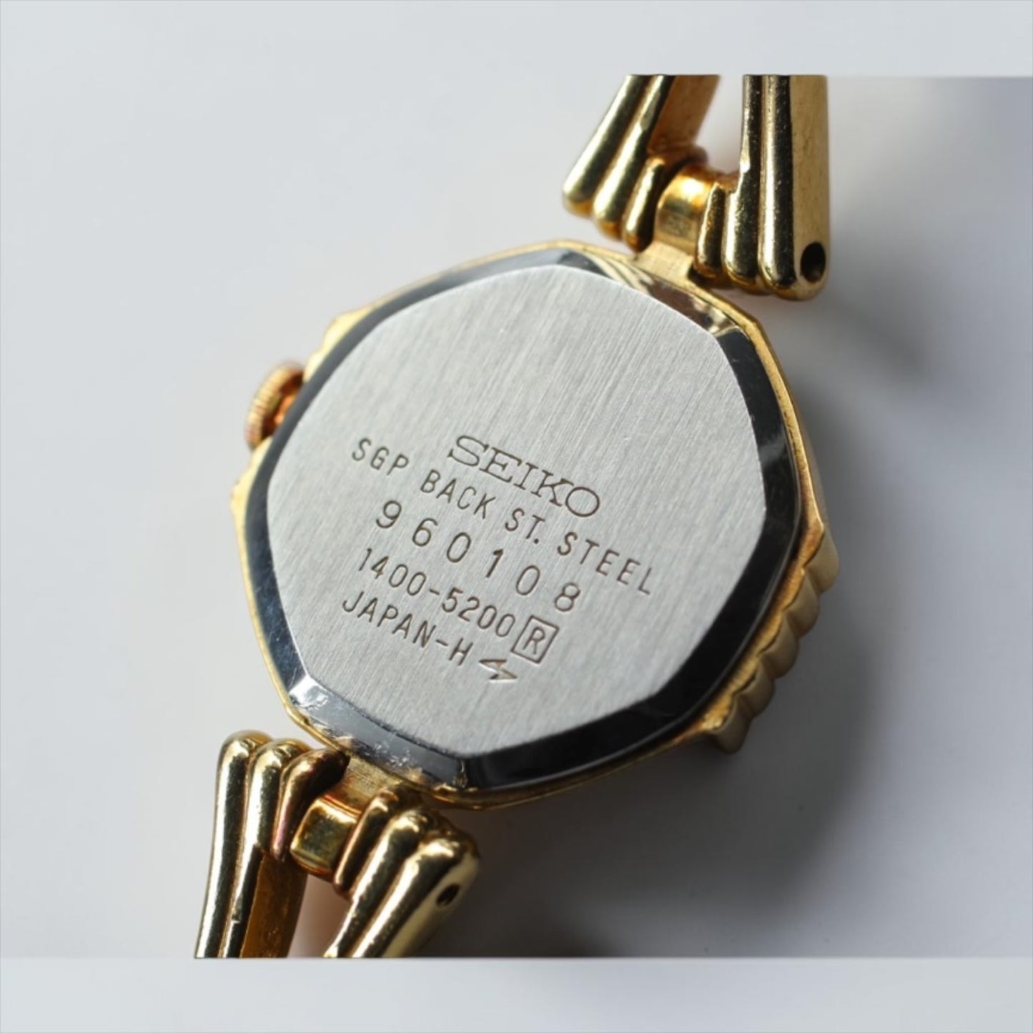 Seiko Quartz Octagonal-Case Gold Bracelet Watch