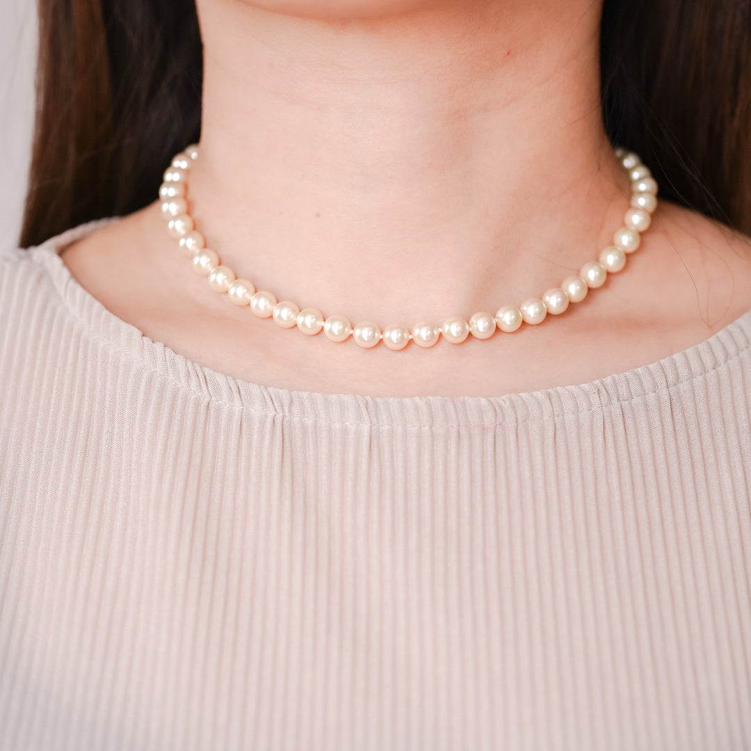 Vintage Majorica Pearl & Silver Necklace