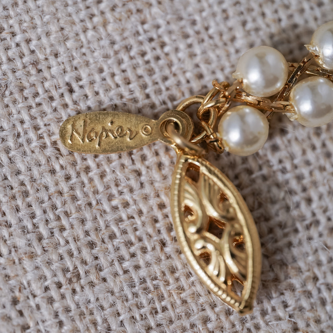 Vintage Napier Double Strand Pearl Necklace