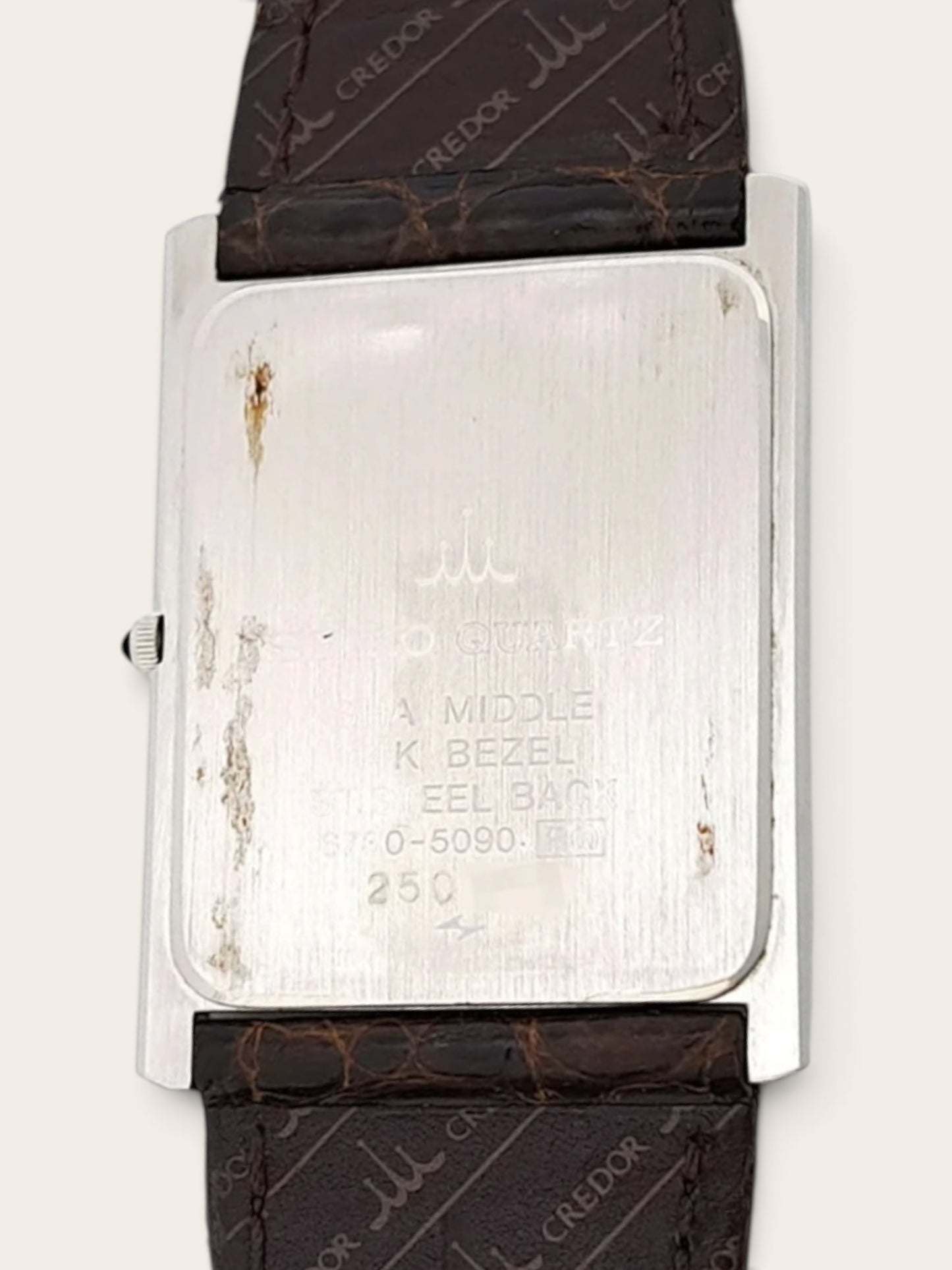 SEIKO CREDOR Two-Tone Rectangular Watch