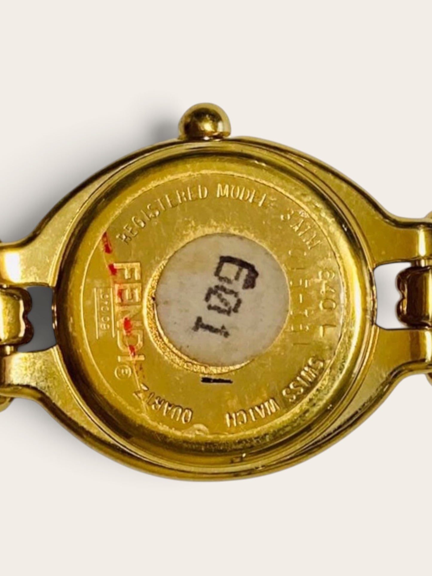 Fendi Chameleon Watch 640L Gold with 9 Interchangeable Straps