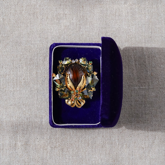 Vintage Austrian Glass Brooch