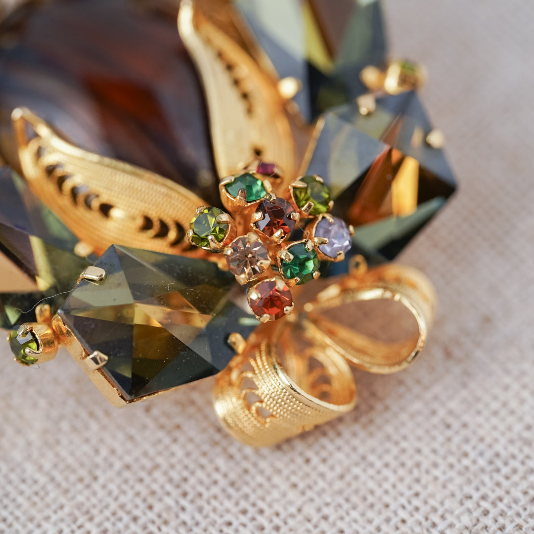 Vintage Austrian Glass Brooch