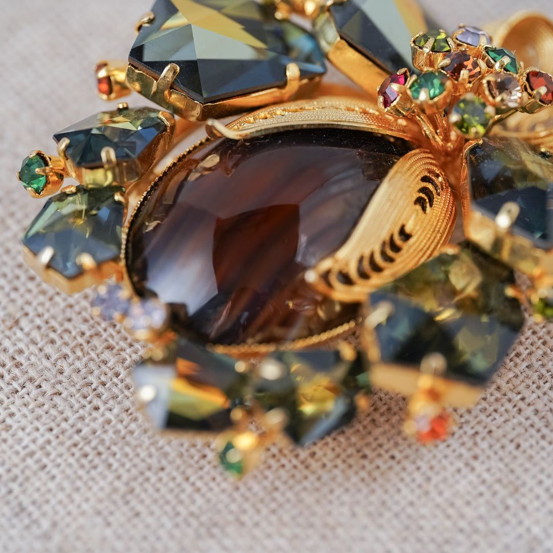 Vintage Austrian Glass Brooch