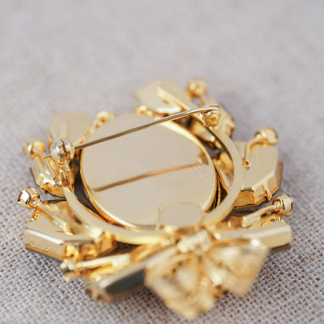 Vintage Austrian Glass Brooch