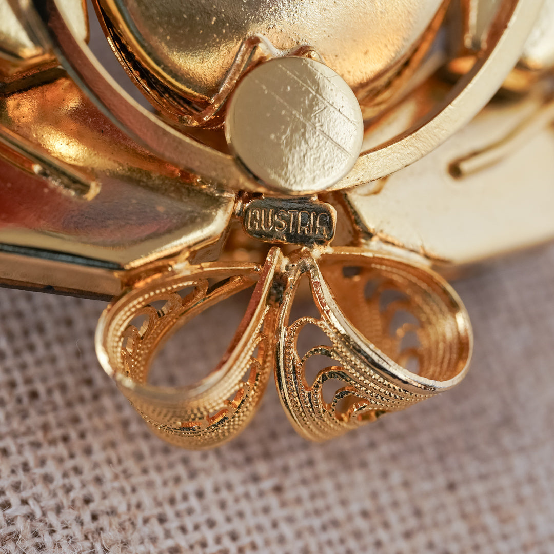 Vintage Austrian Glass Brooch