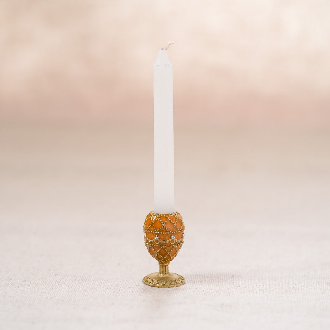 Faberge Collection: Candle Holder Yellow