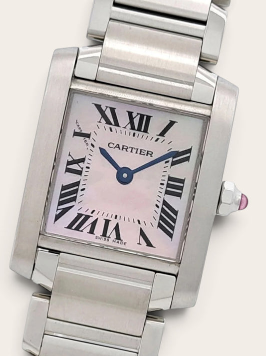Cartier Tank Française SM (Pink Shell Dial)
