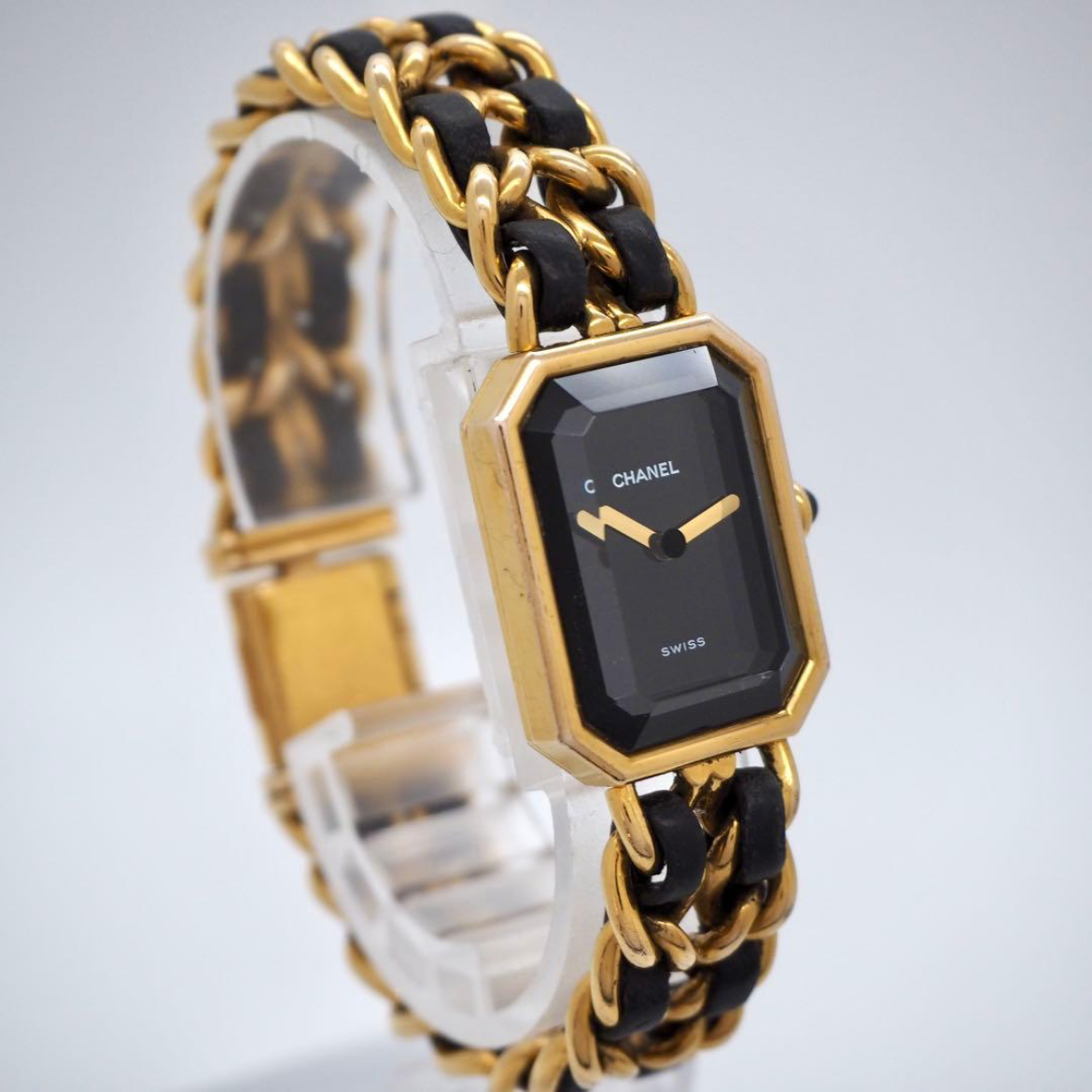 CHANEL Première Vintage Watch — Black Dial × Gold