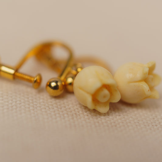 Vintage Lily of the Valley Earrings