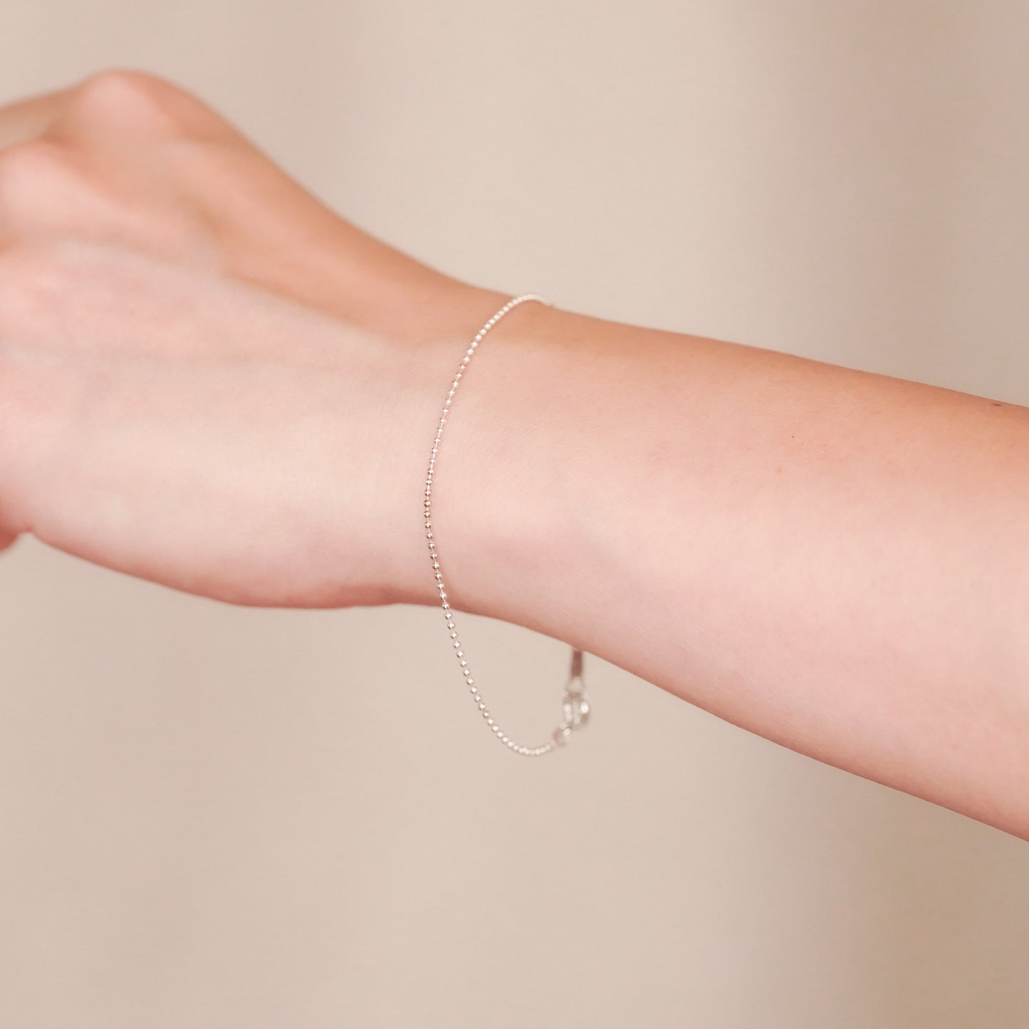 Vintage Sterling Silver Ball Chain Bracelet