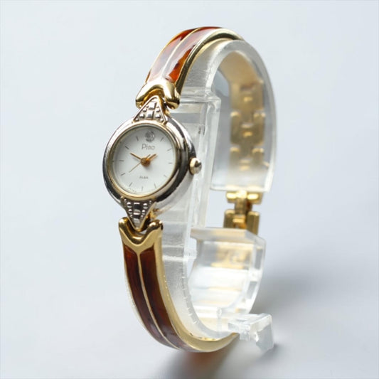 Seiko Alba Pino Small Case Amber-Accent Bracelet Watch