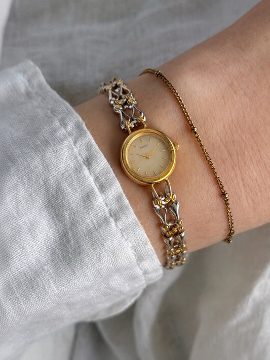 Vintage SEIKO Bracelet Watch, Gold Dial