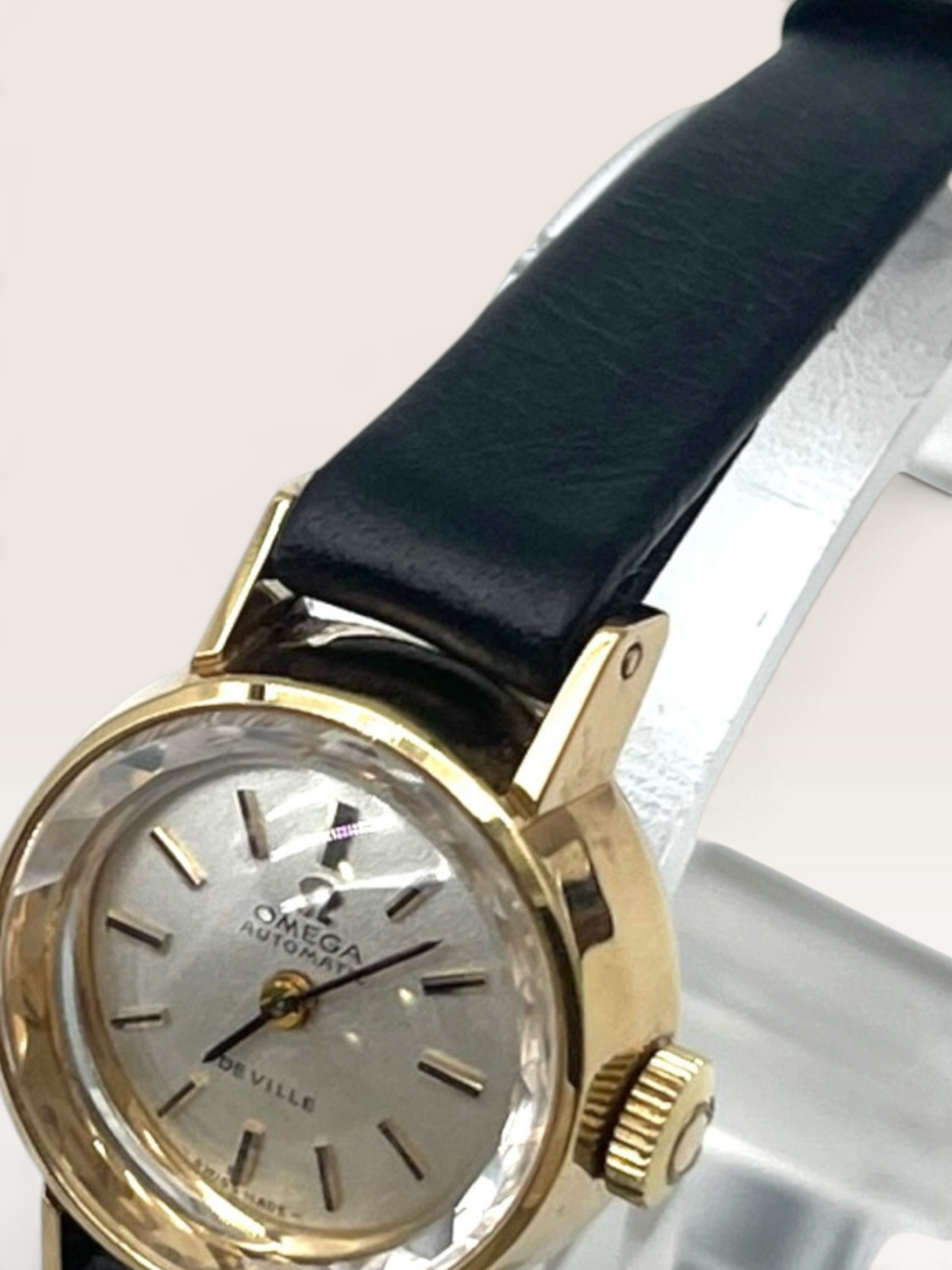 OMEGA De Ville Vintage Watch with Faceted Crystal