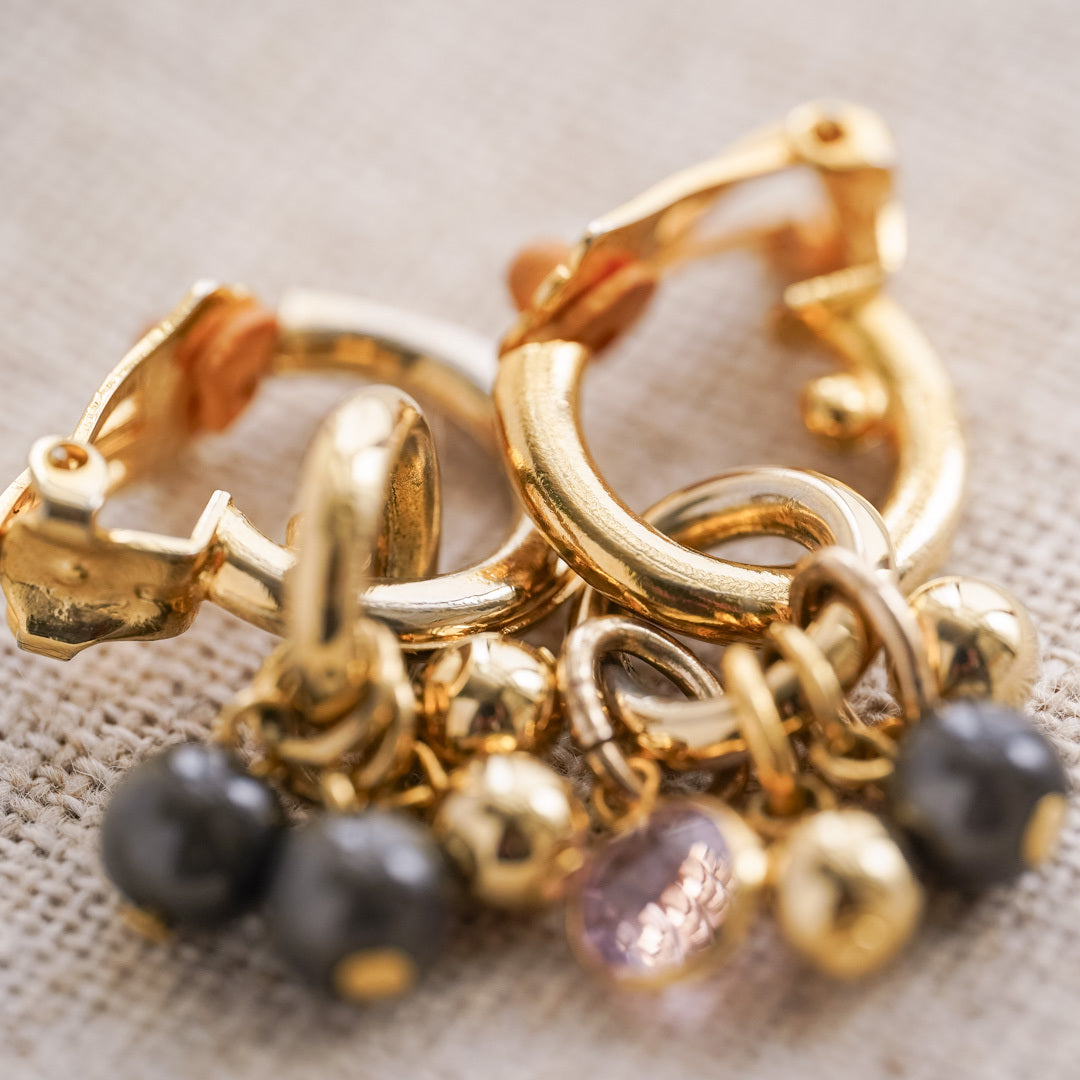 Vintage 2-way cluster earrings