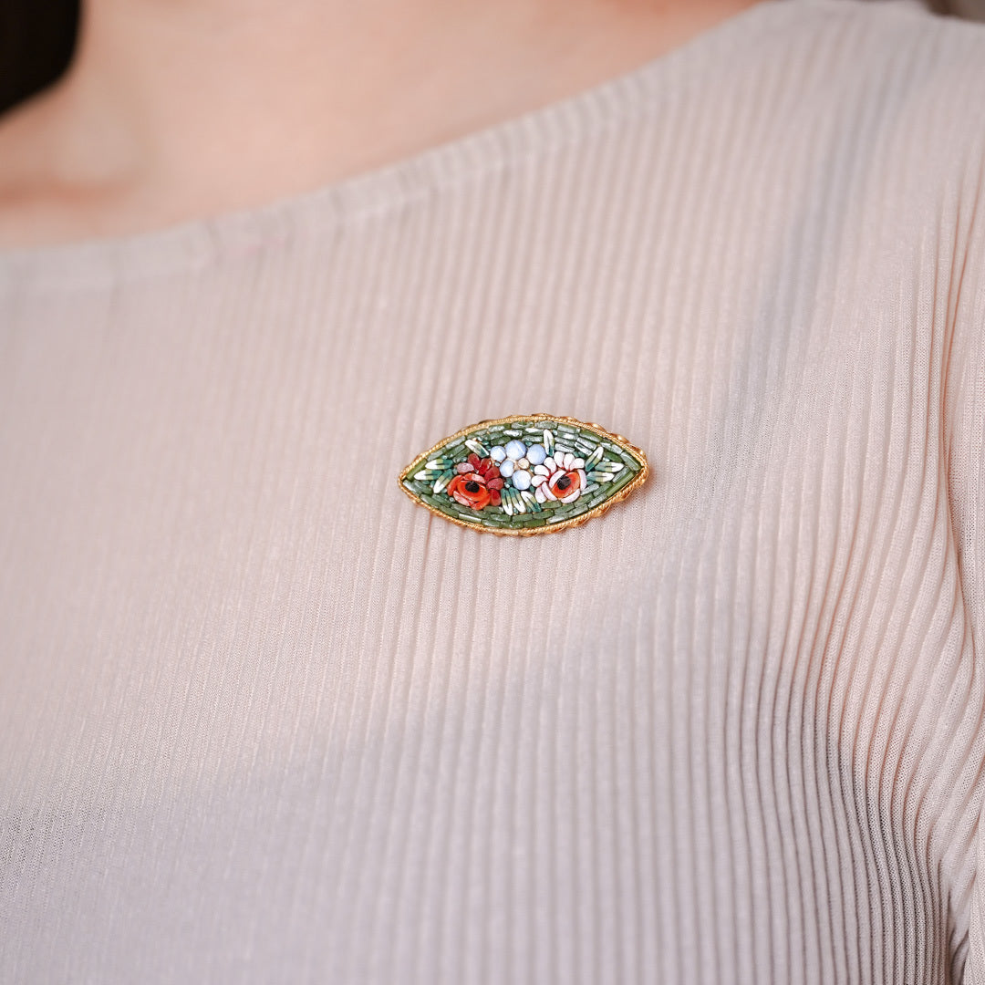 Vintage Micromosaic Brooch