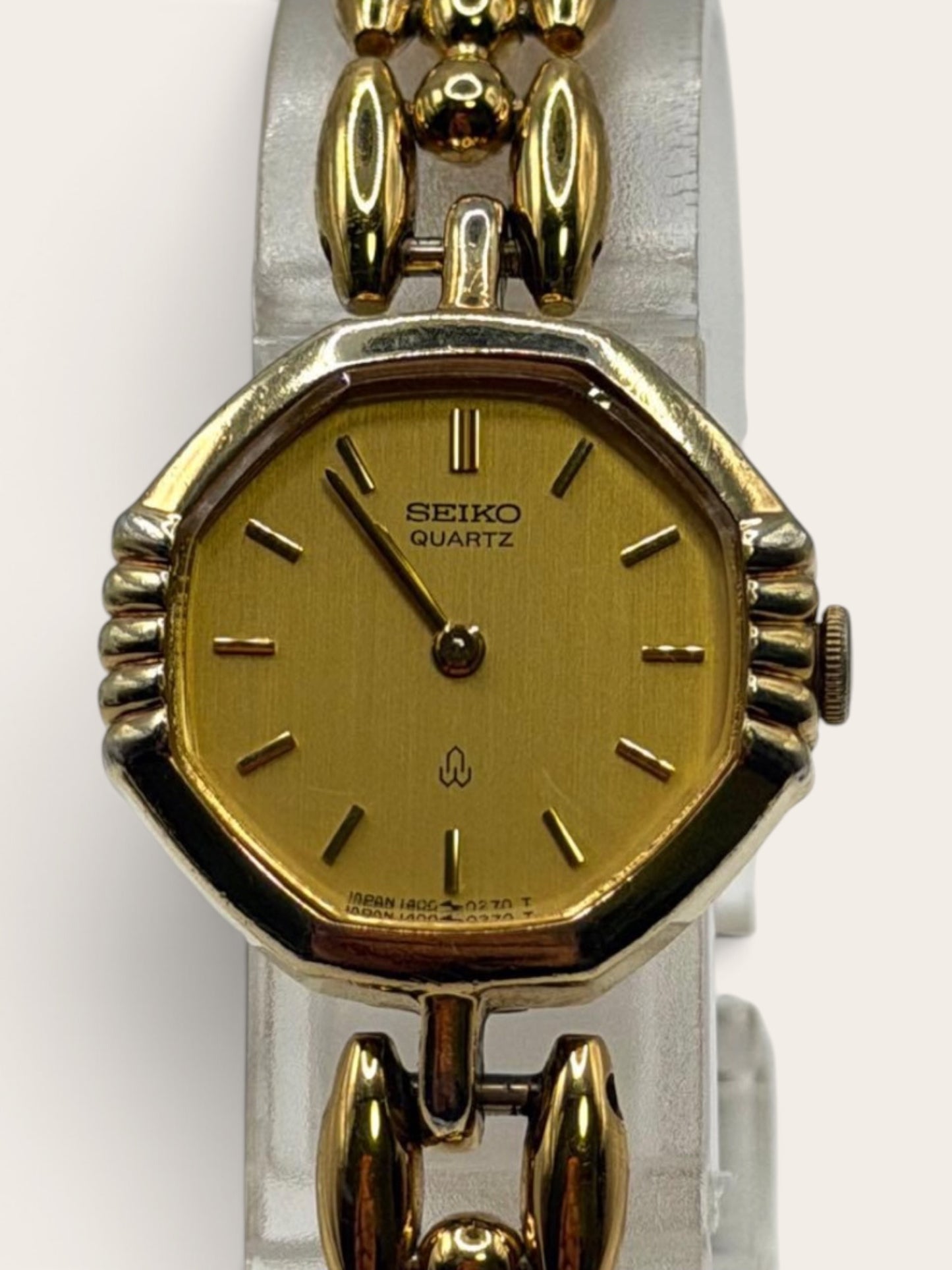 SEIKO Gold-Tone Octagonal Bracelet Watch