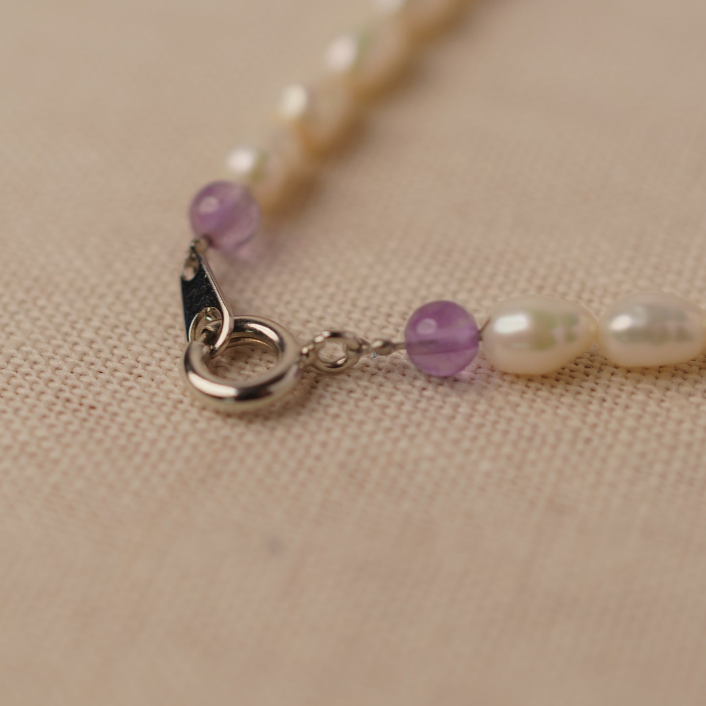 Vintage Pearl And Wisteria Stone Necklace