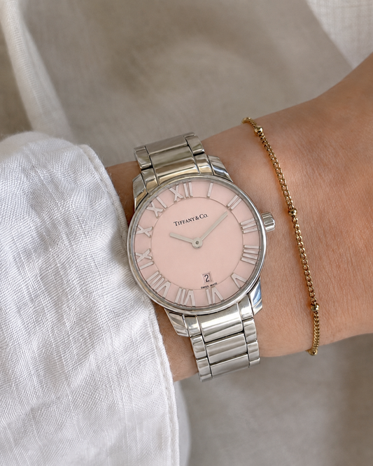 Tiffany & Co. Atlas Pink Dial Watch