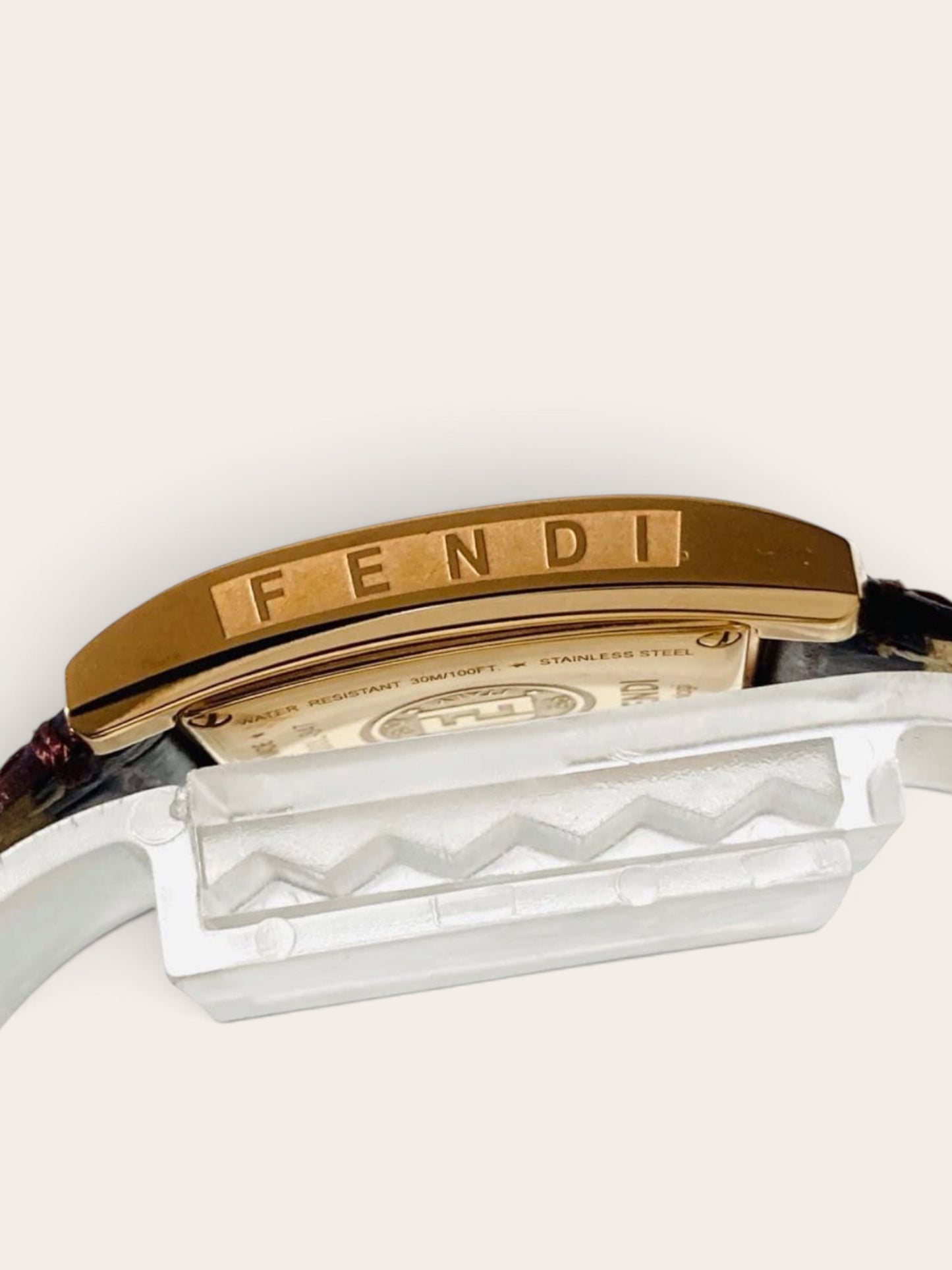 FENDI Vintage Watch "Orologi" (12P Diamond, Pink Gold)