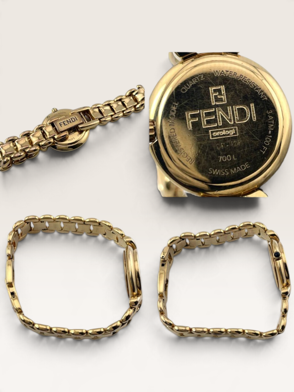 FENDI 700L Mother-of-Pearl Gold-Tone Vintage Quartz Watch