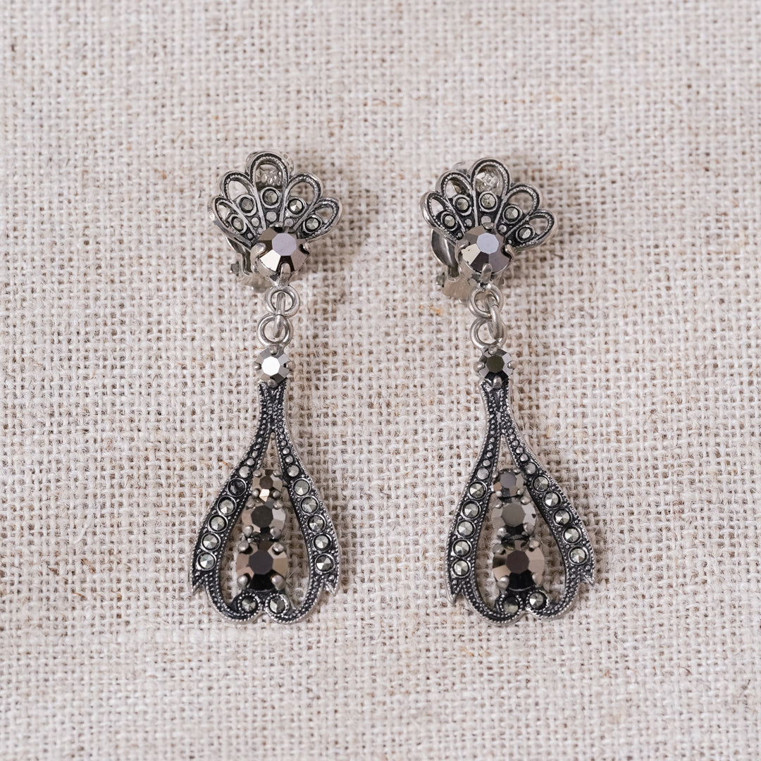 Vintage Marcasite Drop Earrings