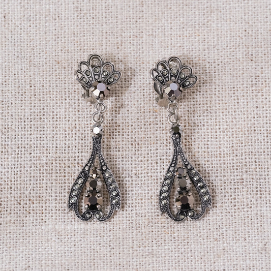 Vintage Marcasite Drop Earrings