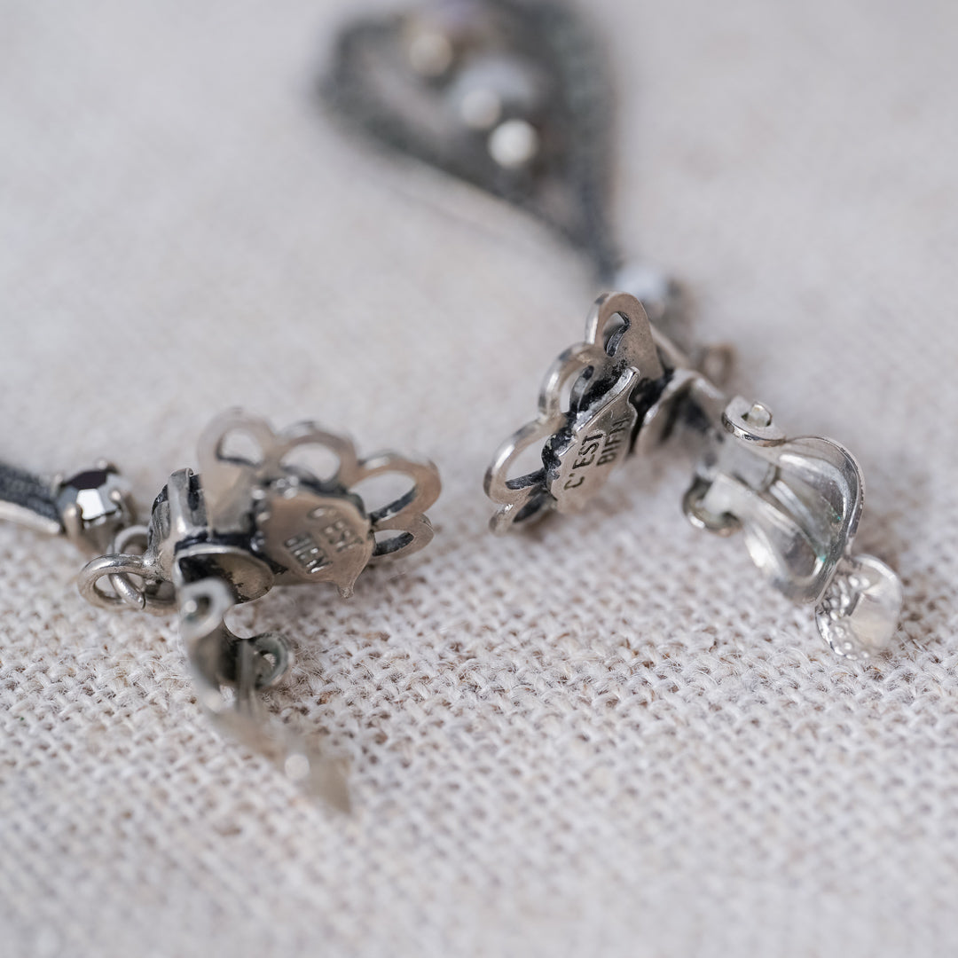 Vintage Marcasite Drop Earrings