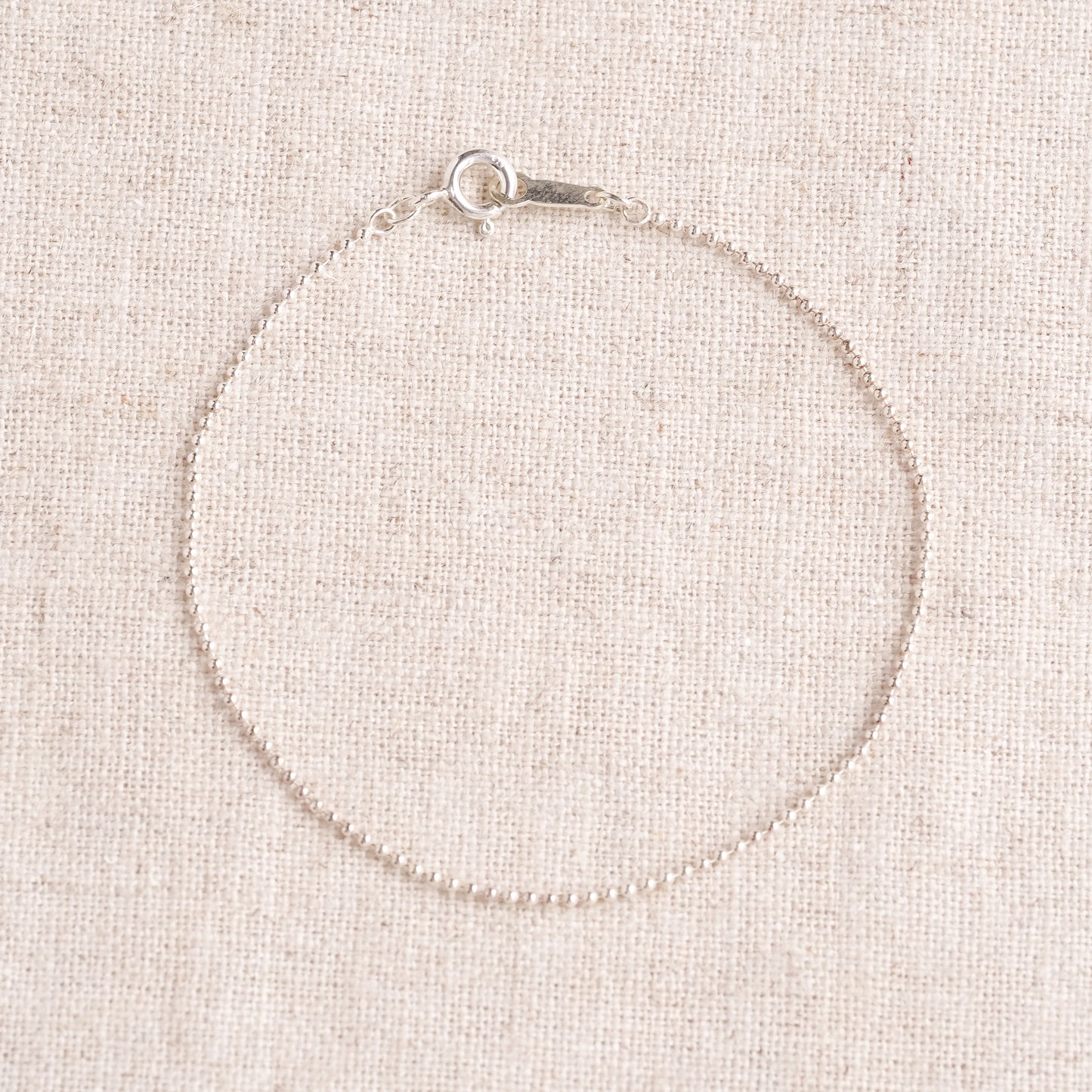 Vintage Sterling Silver Ball Chain Bracelet