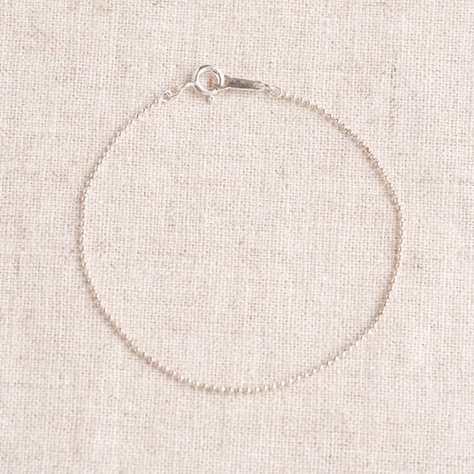 Vintage Sterling Silver Ball Chain Bracelet