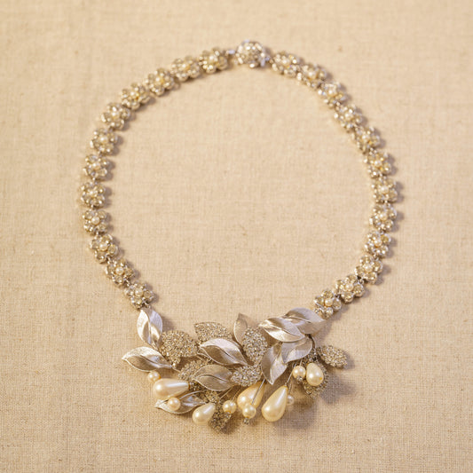 Vintage Pearl & Rhinestone Necklace