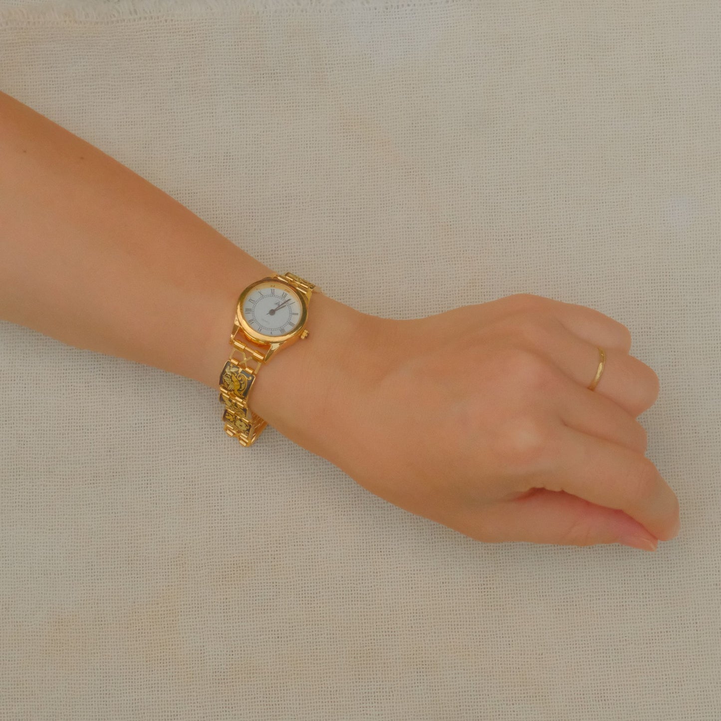 Damascene Watch Circular Face