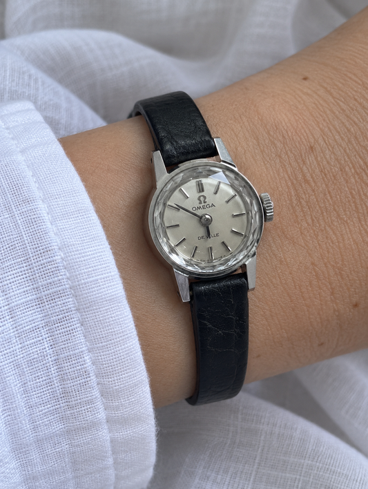 OMEGA De Ville Cut Glass Manual-Winding Vintage Ladies Watch