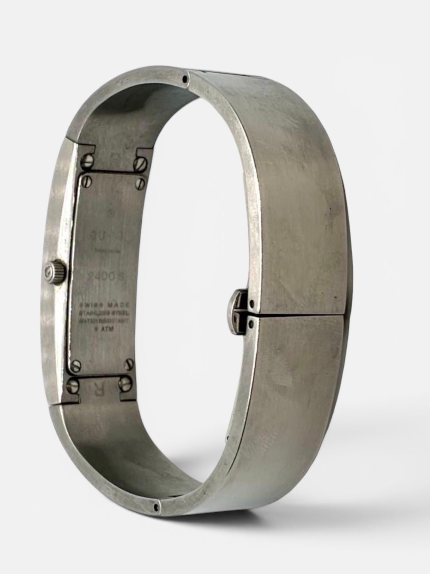 Vintage Gucci Silver Bangle Watch