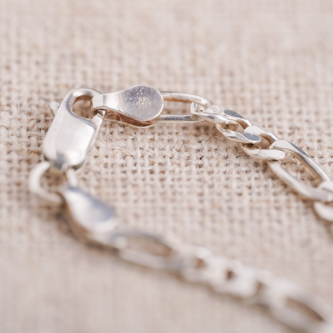 Vintage Italian Sterling Silver Chain Bracelet
