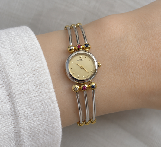 SEIKO Color Stone Bangle Watch