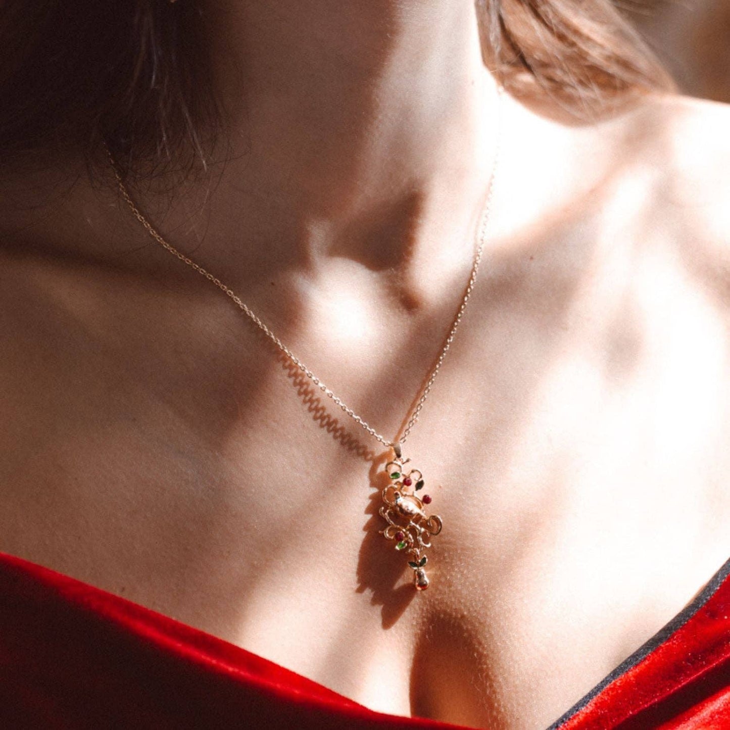 Partridge and Parl Lattice Pendant