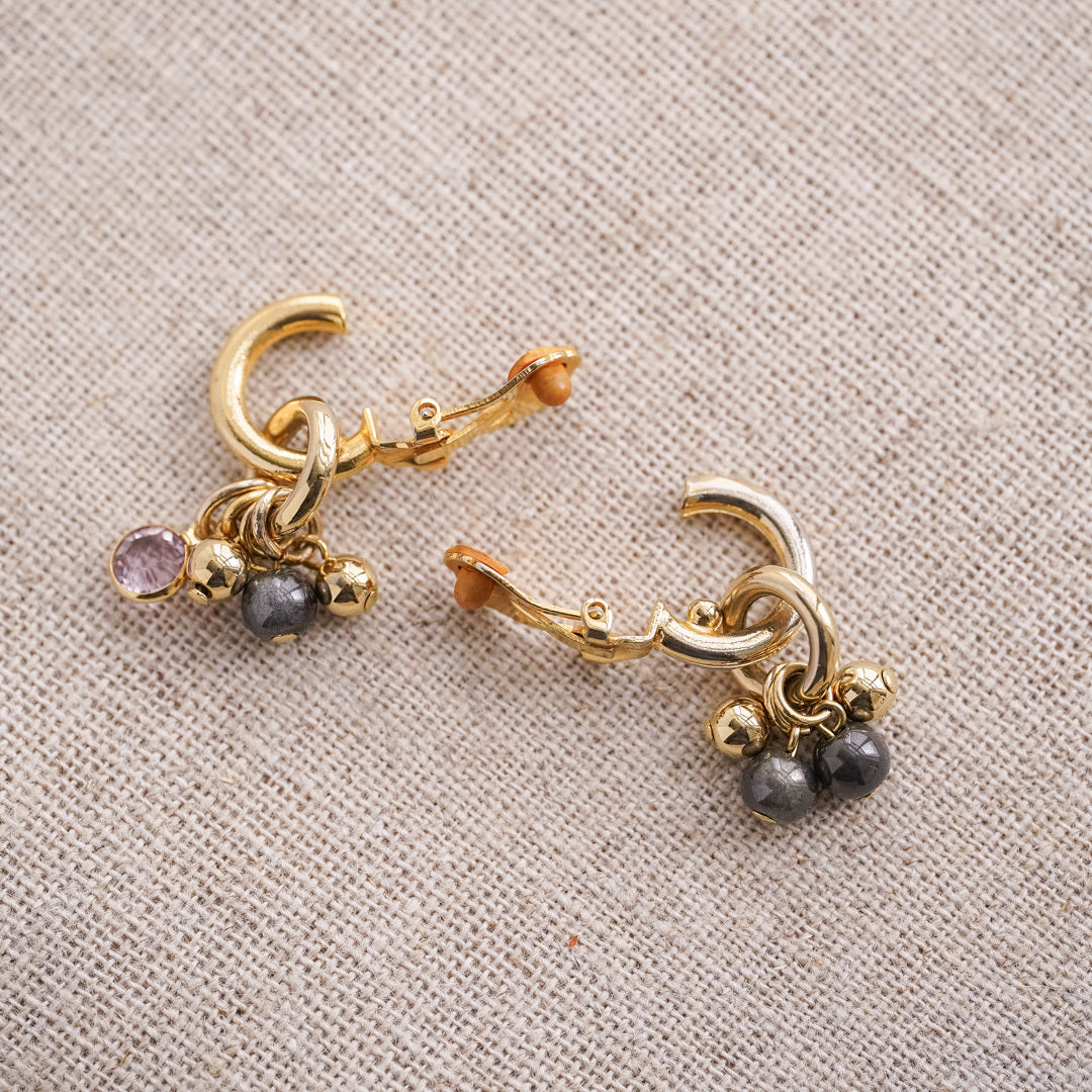 Vintage 2-way cluster earrings