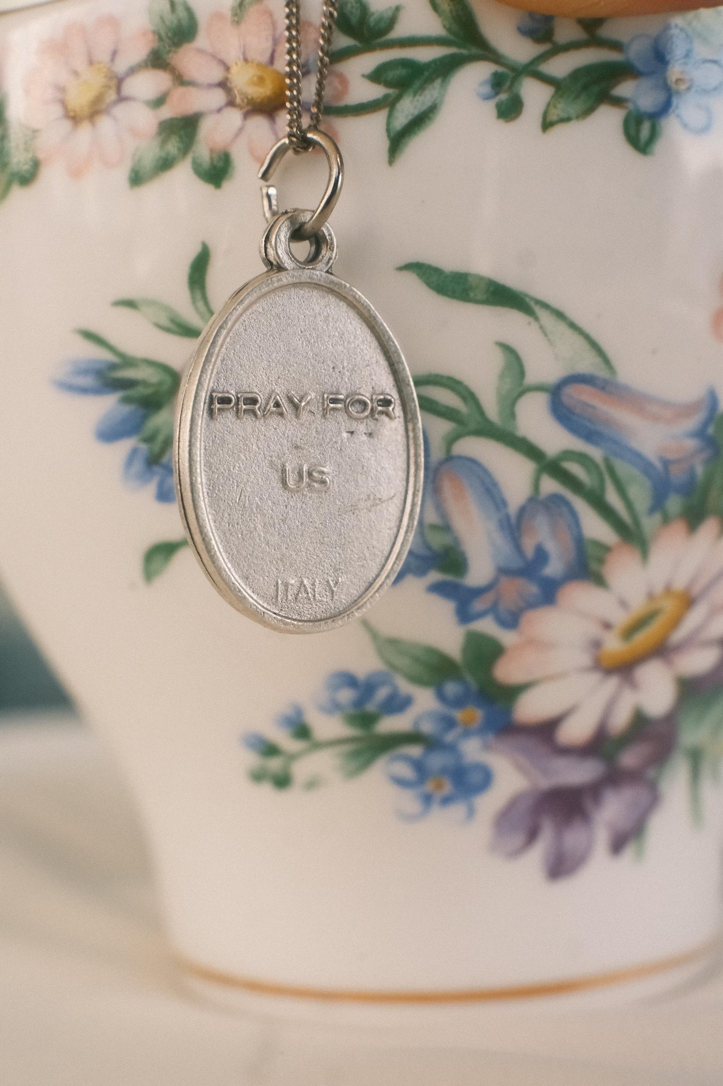 Médaille silver 925 pendant necklace: St Bridget