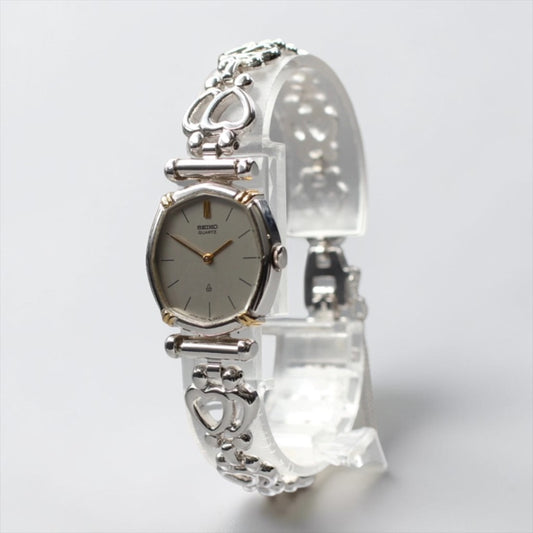 Seiko Socie Octagonal-Case Watch with New Bambi Silver Bracelet