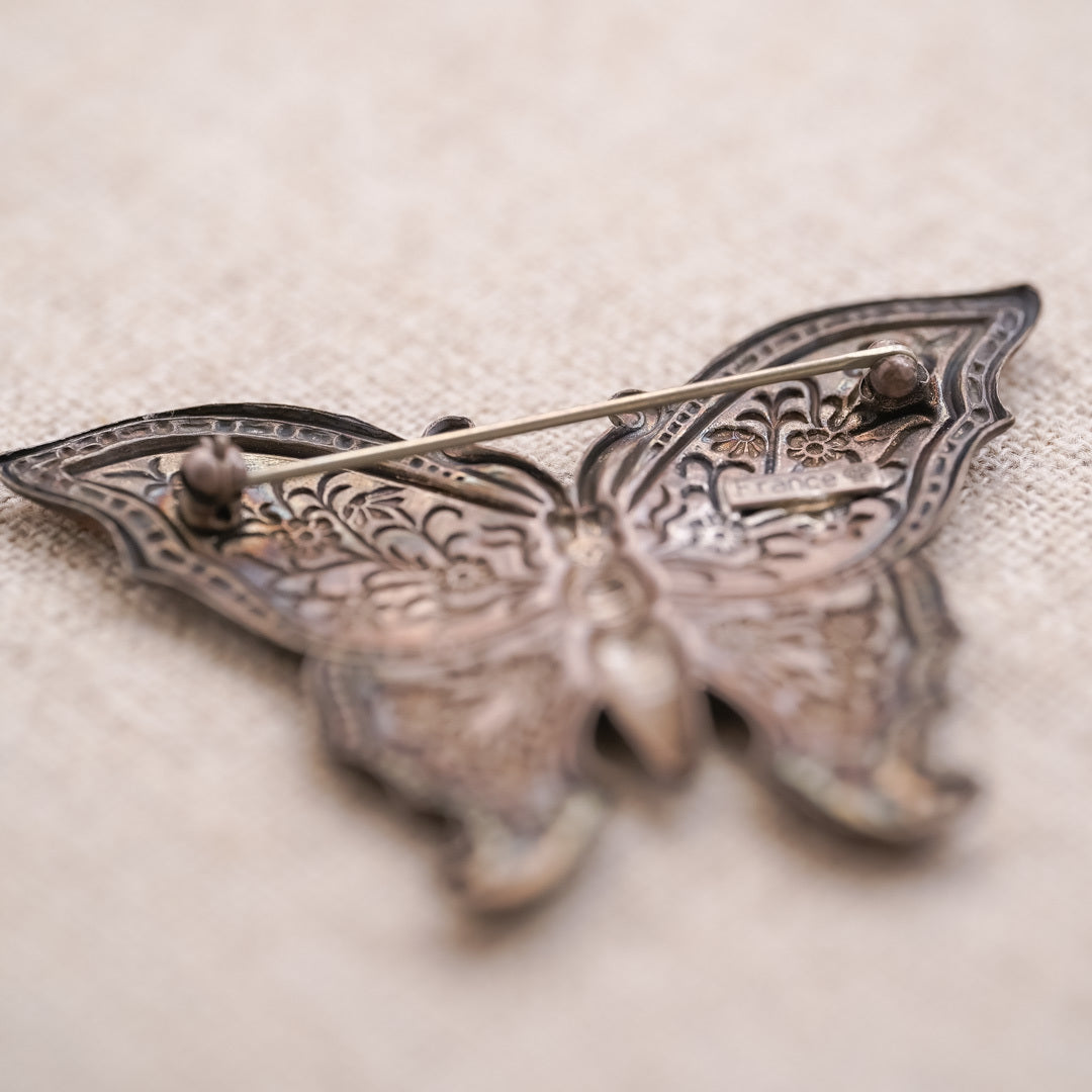 Vintage French Cloisonne Brooch