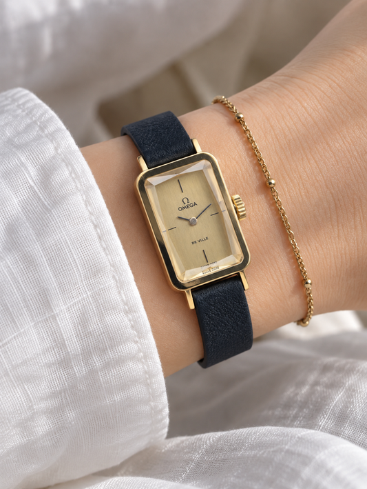 Vintage Omega De Ville 18-carat gold wind-up