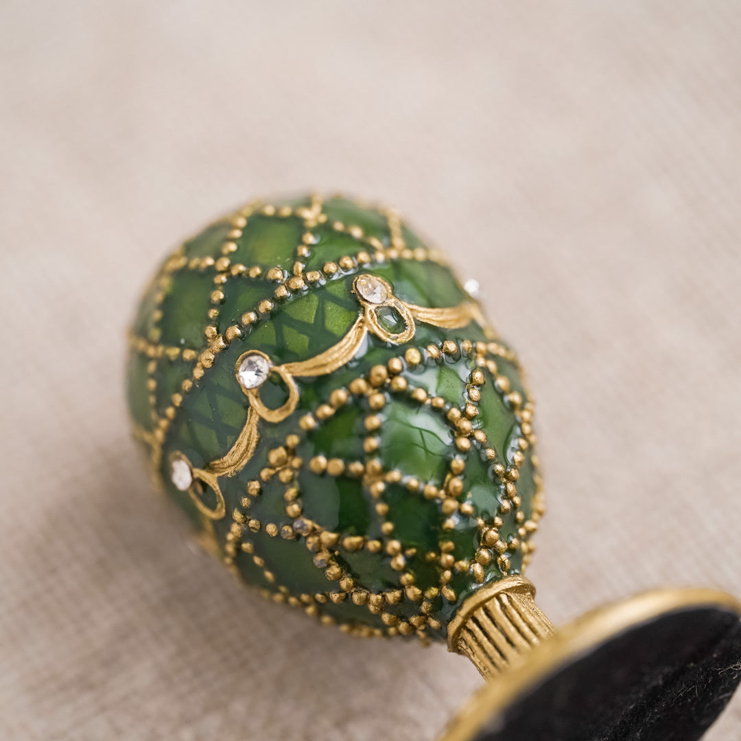 Faberge Collection: Candle Holder Green