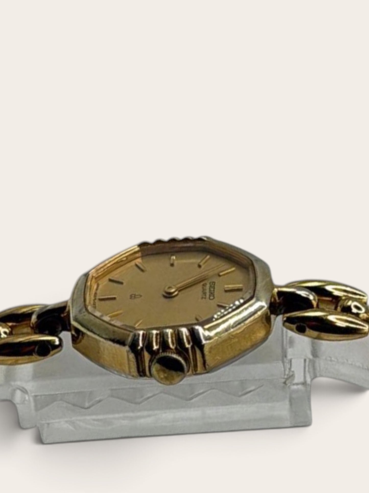 SEIKO Gold-Tone Octagonal Bracelet Watch