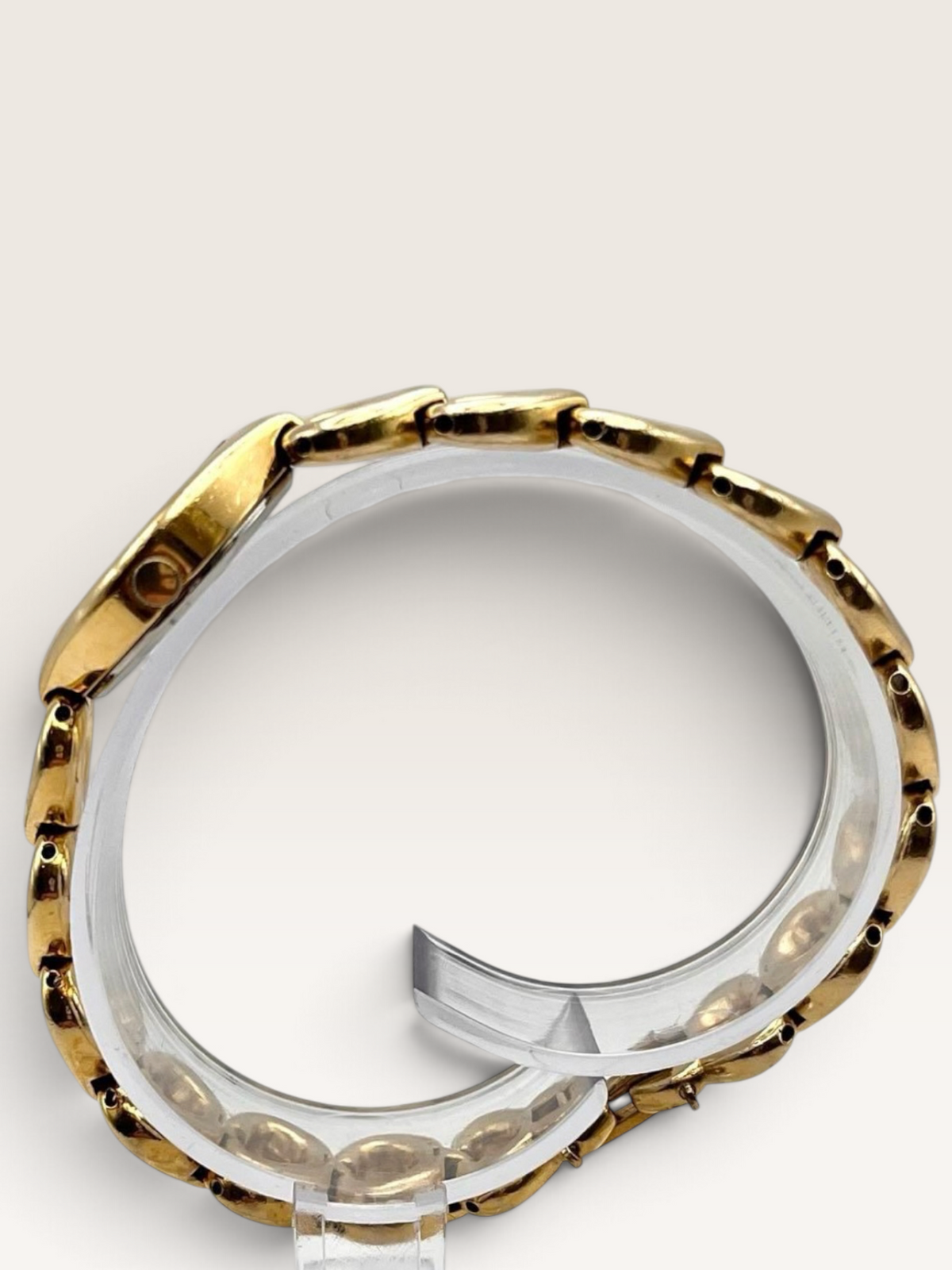 Vintage SEIKO Gold-Tone Heart Link Bracelet Watch