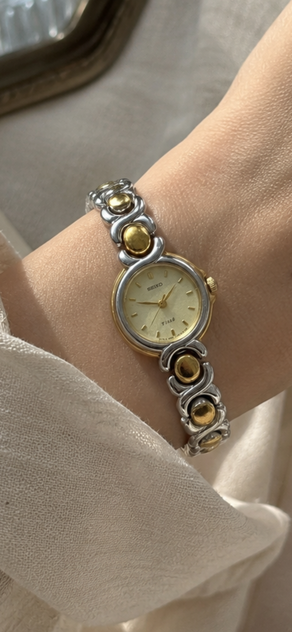 Seiko TISSÉ Two-Tone Wave-Link Quartz Watch