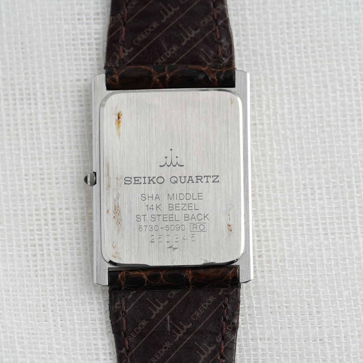 SEIKO CREDOR Two-Tone Rectangular Watch